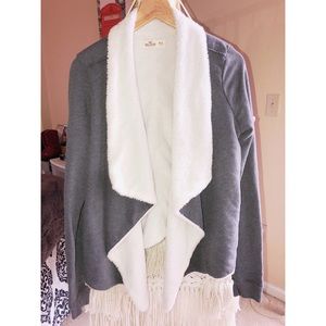 Hollister Sherpa Lined Drape Cardigan
